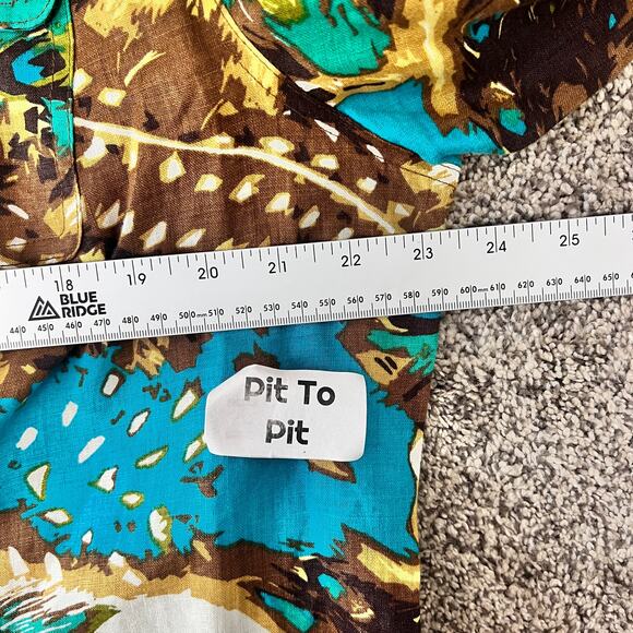 Richard Malcolm Women's 1X Linen Artsy Maximalist Boho Eclectic Peacock Jacket - Picture 9 of 11